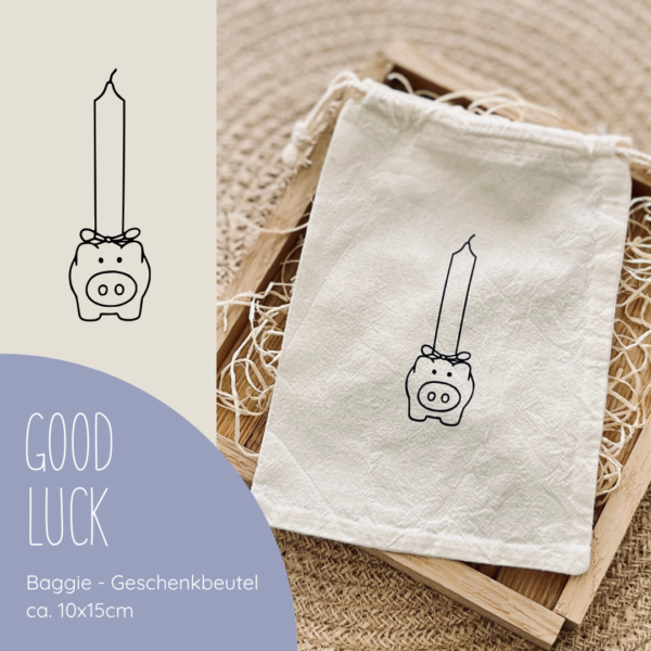 Baggie "GOOD LUCK" 10x15cm