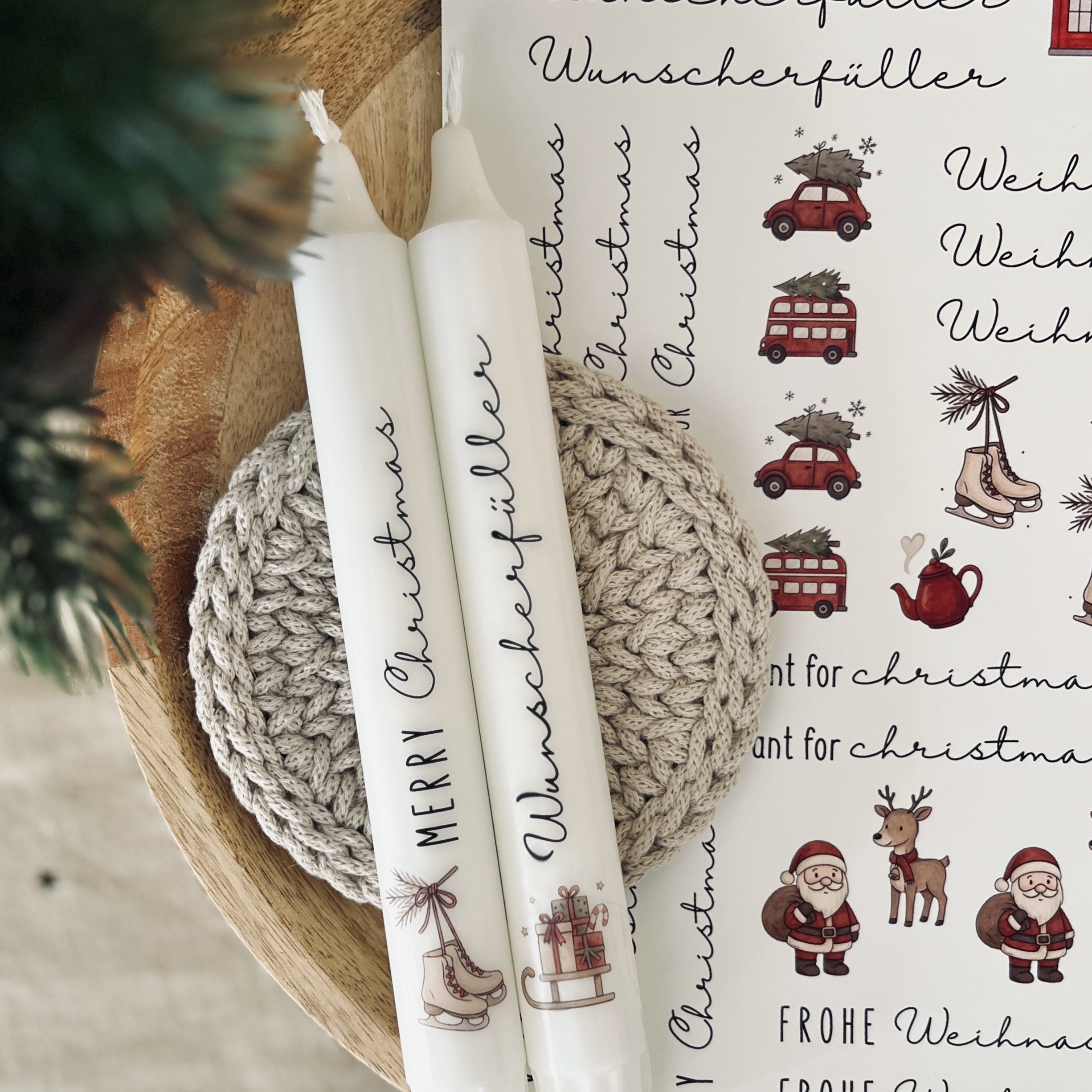 "Londoner Weihnachtszauber" Designvorlage für Kerzentattoos – Bild 3