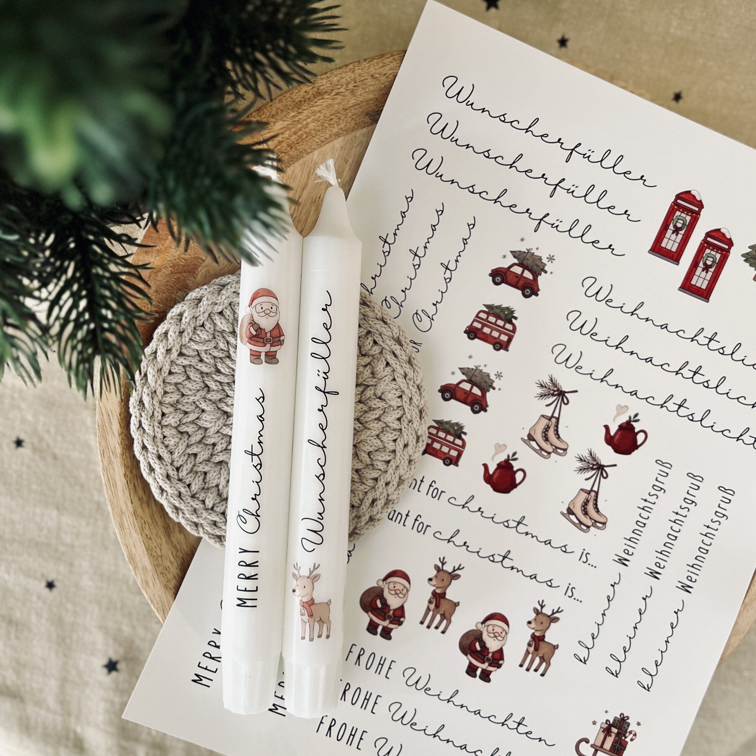 "Londoner Weihnachtszauber" Designvorlage für Kerzentattoos – Bild 2