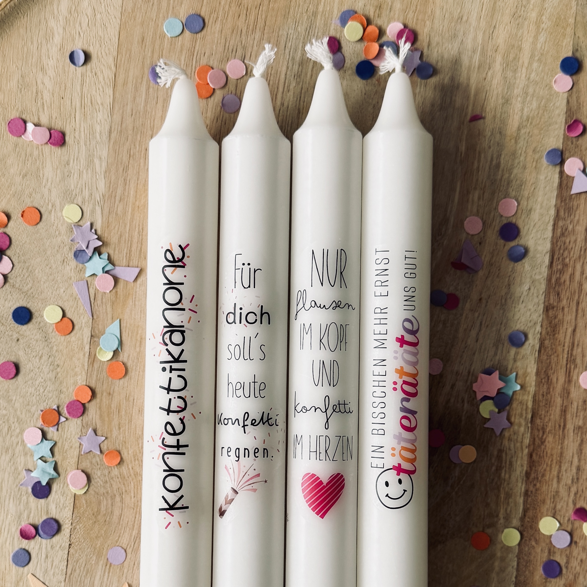 "Konfetti" Designvorlage für Kerzentattoos – Bild 7