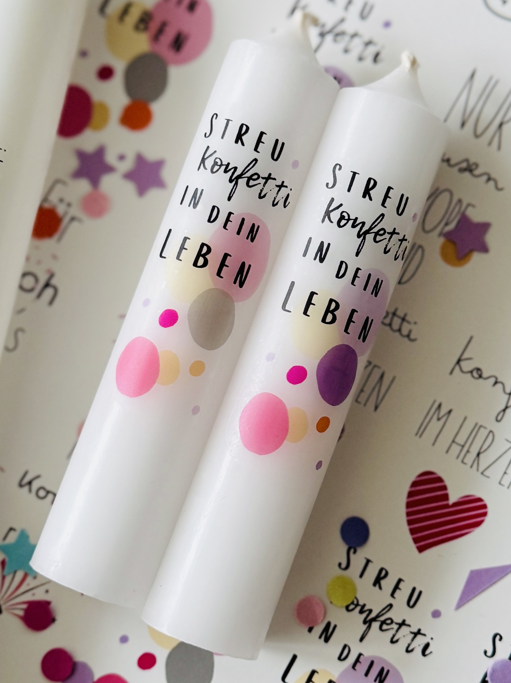 "Konfetti" Designvorlage für Kerzentattoos – Bild 4