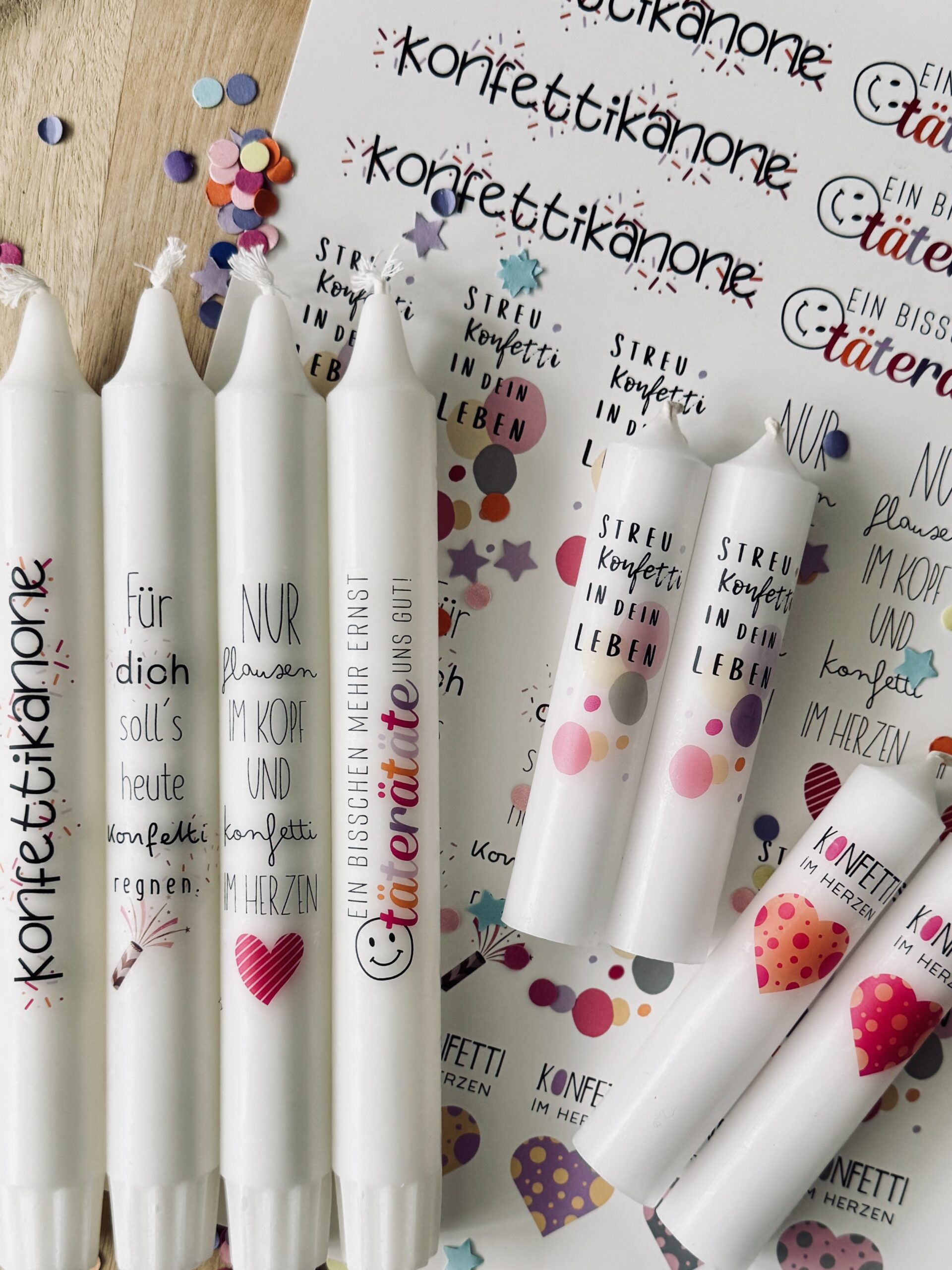 "Konfetti" Designvorlage für Kerzentattoos – Bild 2