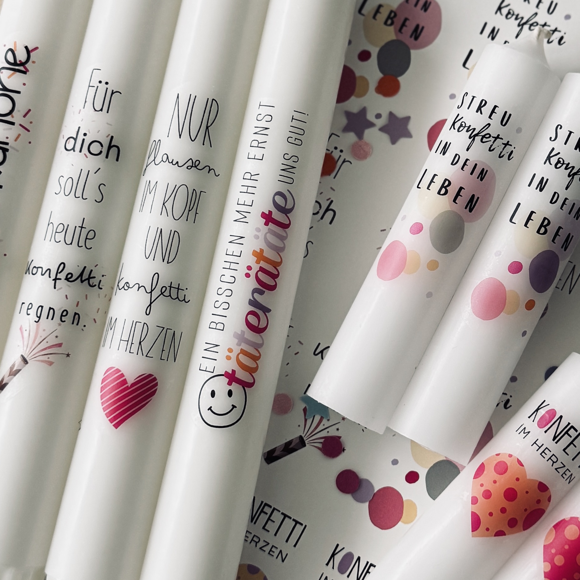 "Konfetti" Designvorlage für Kerzentattoos – Bild 6