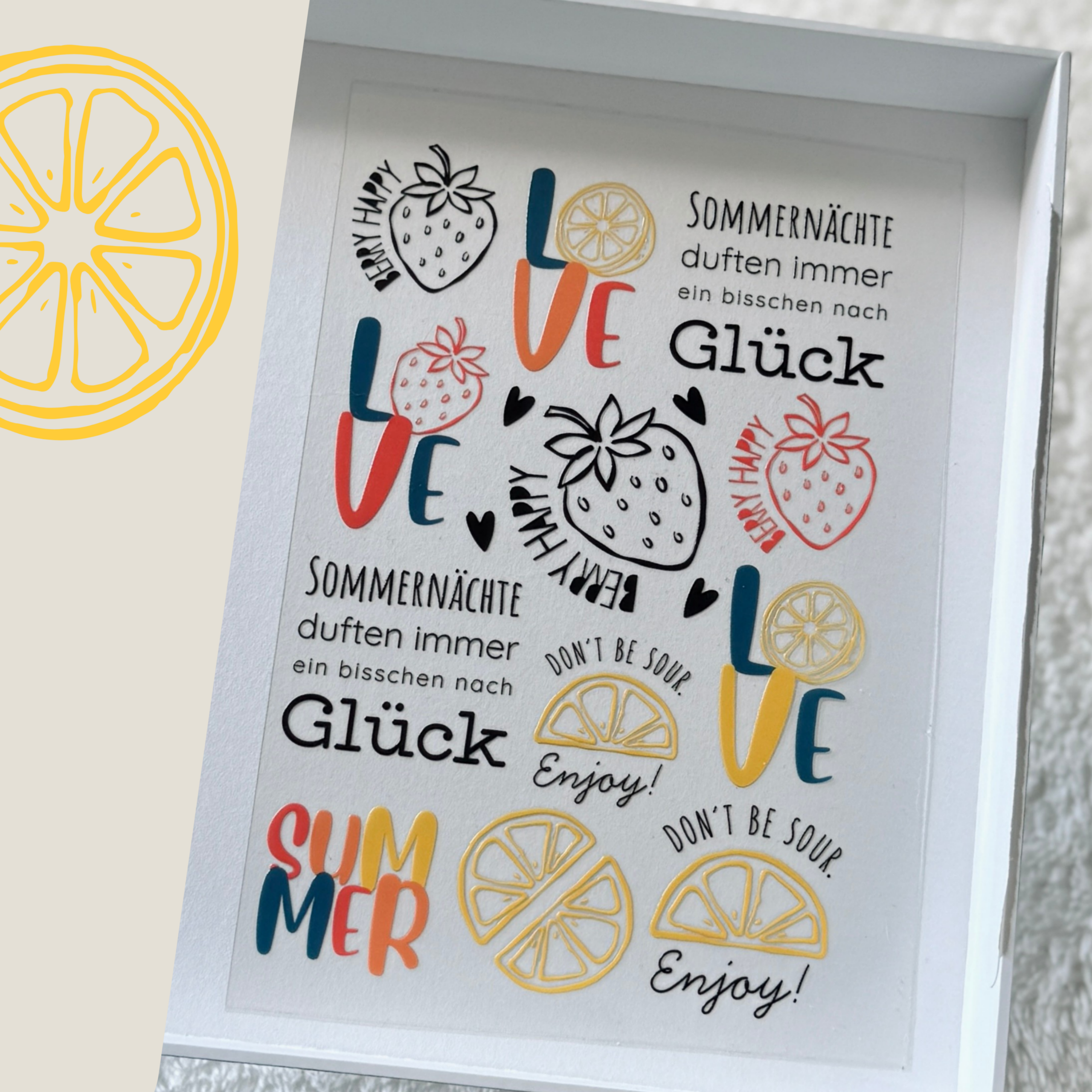 "Sunny Fruits" Rub-Ons, Transferbogen, A5 (kostenloser Versand) – Bild 3