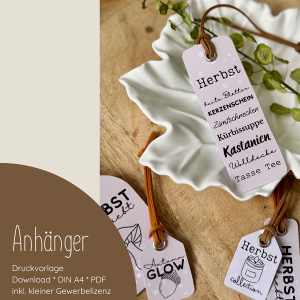 "Herbstanh&auml;nger" Druckvorlage